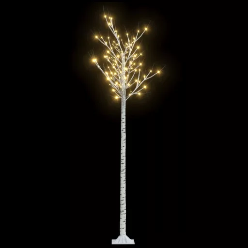 200 LED-es bel-/kültéri meleg fehér fűzfa karácsonyfa 2,2 m