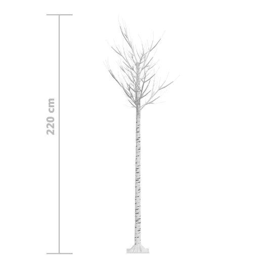 200 LED-es bel-/kültéri meleg fehér fűzfa karácsonyfa 2,2 m