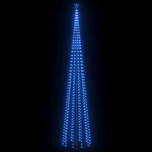 Kúp alakú karácsonyfa 752 kék LED-del 160 x 500 cm