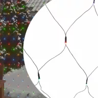  Színes kültéri hálós karácsonyi világítás 306 LED-del 3 x 3 m