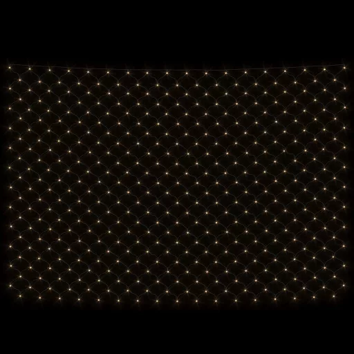 Kültéri hálós meleg fehér karácsonyi világítás 544 LED 4x4 m