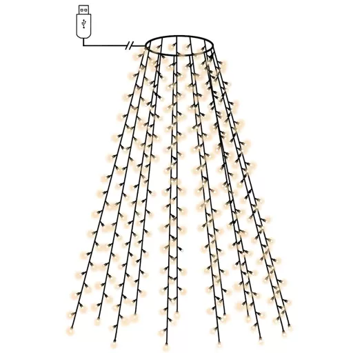 150 LED-es hideg fehér karácsonyi fényháló 150 cm