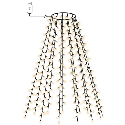 210 LED-es hideg fehér karácsonyi fényháló 210 cm