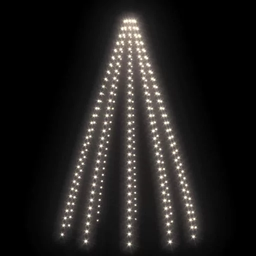 Karácsonyfa-fényháló 250 hideg fehér LED-del 250 cm