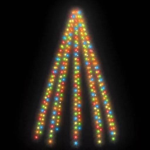 Karácsonyfa-fényháló 300 színes LED-del 300 cm