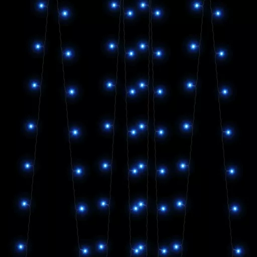 5 db 5x200 LED-es kék bel-/kültéri napelemes fényfüzér