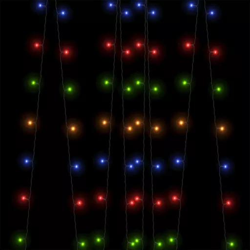 5 db 5x200 LED-es színes bel-/kültéri napelemes fényfüzér
