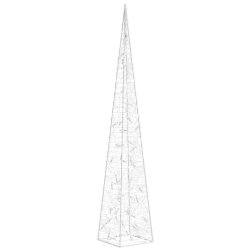 Dekoratív kék fényű LED-es akril fénykúp 120 cm