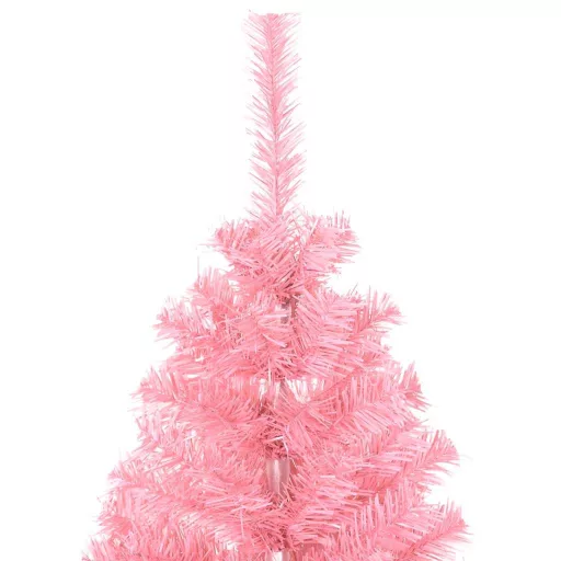 Rózsaszín PVC műkarácsonyfa állvánnyal 120 cm