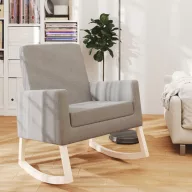 Világosszürke szövet hintaszék