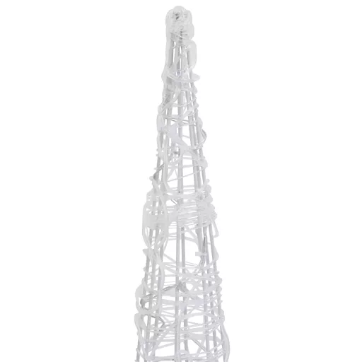 Dekoratív kék fényű LED-es akril fénykúp 120 cm