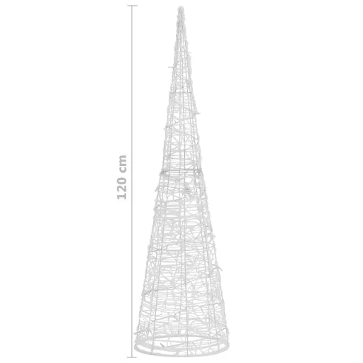 Dekoratív kék fényű LED-es akril fénykúp 120 cm