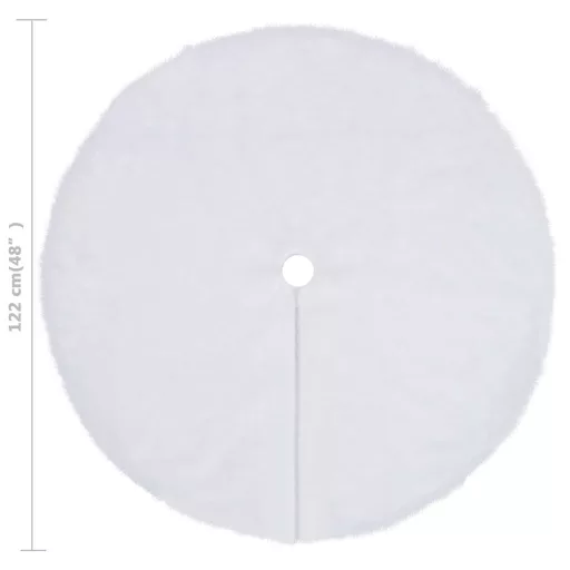 Fehér karácsonyfa szoknya műszőrme 122 cm