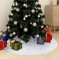 Luxus karácsonyfa szoknya fehér műszőrme 150 cm