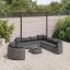 10 részes szürke polyrattan kerti ülőgarnitúra párnákkal