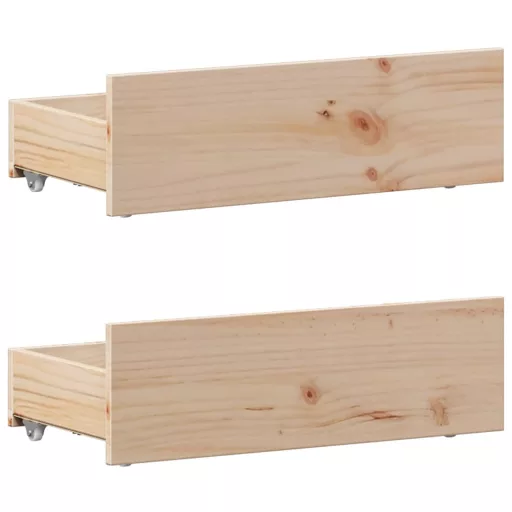 Tömör fenyőfa ágy matrac nélkül fejtámlával 90 x 200 cm