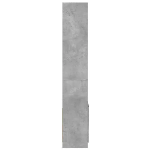 Betonszürke szerelt fa magasszekrény 63 x 33 x 180 cm