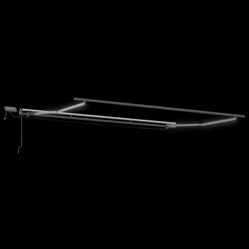 Burgundi vörös kézzel kihúzható LED-es napellenző 400 x 300 cm