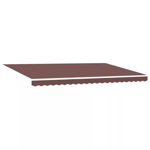 Barna kézzel kihúzható LED-es napellenző 500 x 300 cm