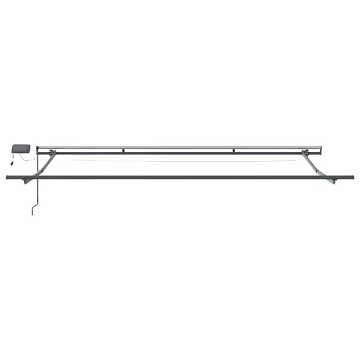 Barna kézzel kihúzható LED-es napellenző 500 x 300 cm