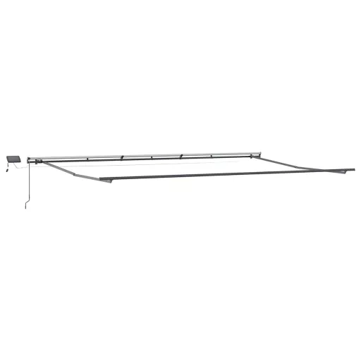 Barna kézzel kihúzható LED-es napellenző 600 x 300 cm