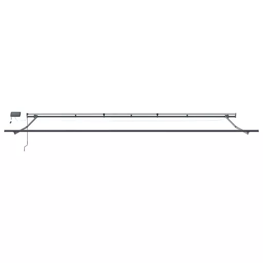 Barna kézzel kihúzható LED-es napellenző 600 x 300 cm