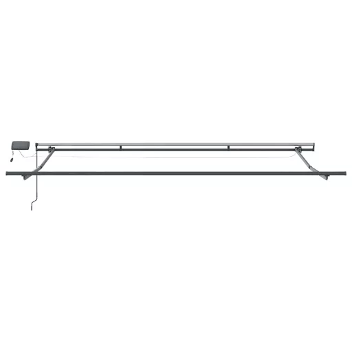 Antracitszürke-fehér LED-es kézi napellenző 400 x 300 cm