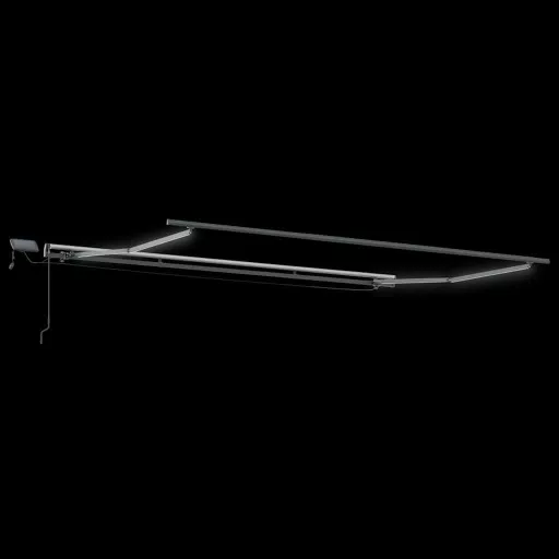 Antracitszürke-fehér LED-es kézi napellenző 500 x 300 cm