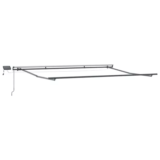 Antracitszürke-fehér LED-es kézi napellenző 500 x 300 cm