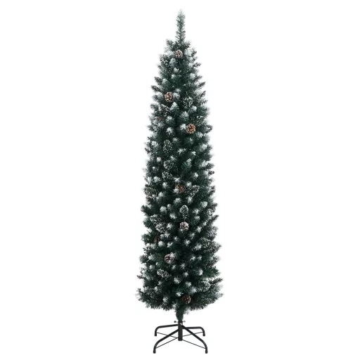 Vékony műkarácsonyfa 150 LED-del 150 cm