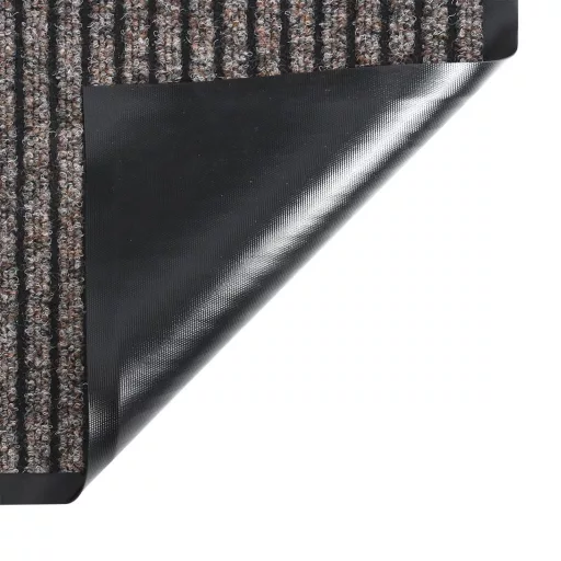 Bézs csíkos lábtörlő 80 x 120 cm