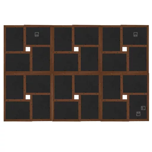 Sötétbarna MDF fényképkeretszett 24 db 10 x 15 cm-es képhez