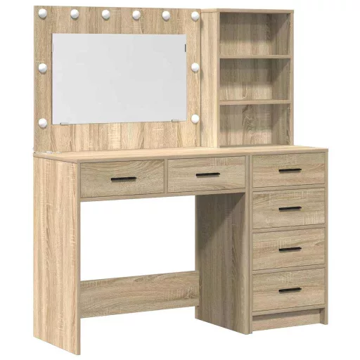 Öltözködőasztal fiókkal Barna 78.5 x 41 x 135 cm Faanyag