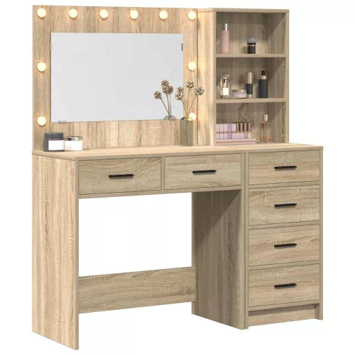 Öltözködőasztal fiókkal Barna 78.5 x 41 x 135 cm Faanyag