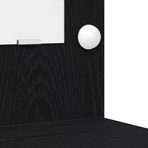 Öltözködőasztal fiókkal 2 pcs Fekete 50 x 41 x 135 cm Faanyag
