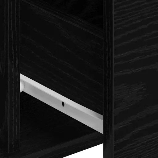 Széf fiókkal 2 pcs Fekete tölgy 60 x 31 x 84 cm Faanyag