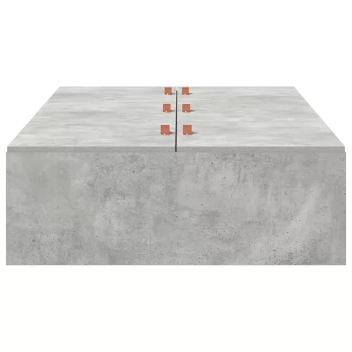 Ágykeret tárolóval tárolóval Beton Szürke 90 x 200 cm Faanyag
