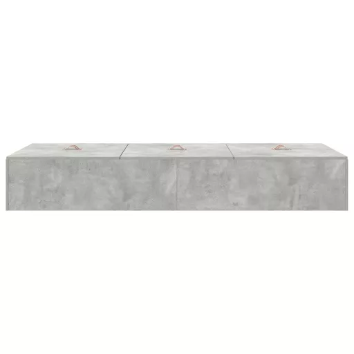 Ágykeret tárolóval tárolóval Beton Szürke 90 x 200 cm Faanyag