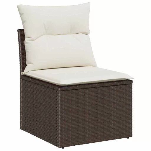 Kerti Kanapé Szett tárolóval 8 pcs Barna Poli rattan