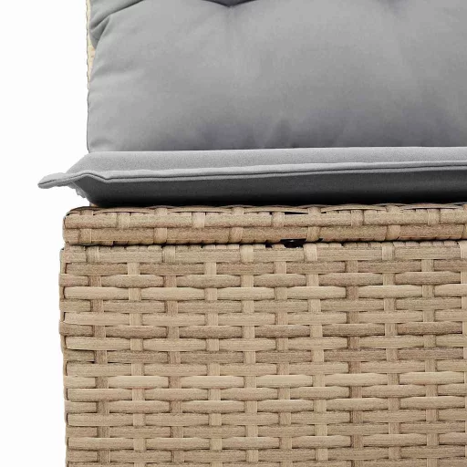 Kerti Kanapé Szett tárolóval 8 pcs Bézs Poli rattan