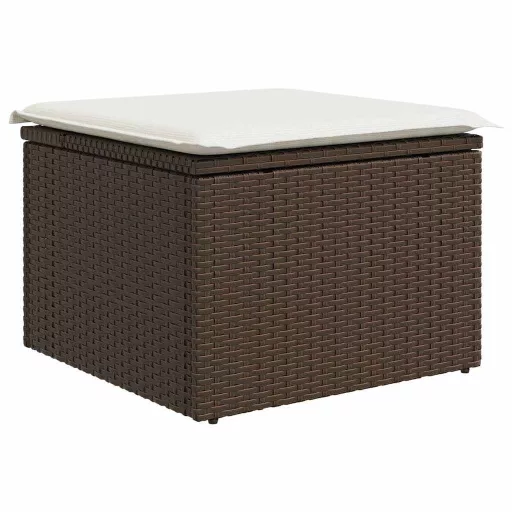 Kerti Kanapé Szett tárolóval 9 pcs Barna Poli rattan