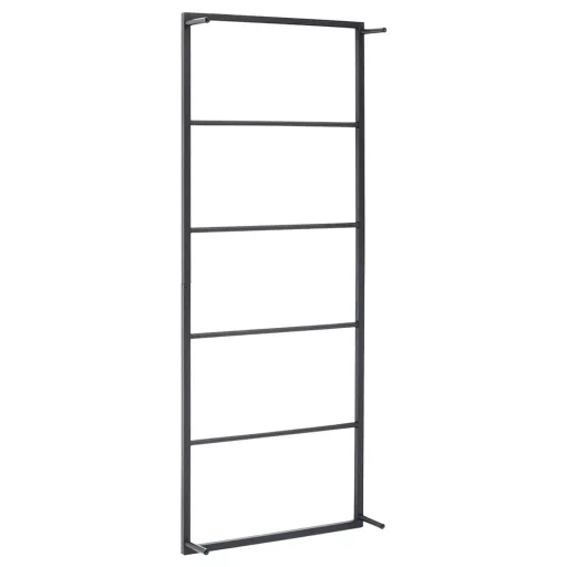 Fekete acél törölközőtartó 45 x 10 x 115 cm
