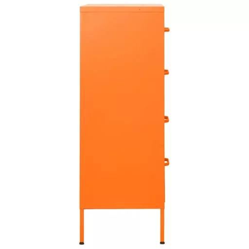 Narancssárga acél fiókos szekrény 80 x 35 x 101,5 cm