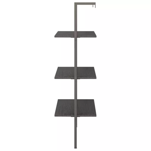 3 szintes fekete létrapolc 64 x 35 x 120,5 cm