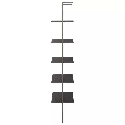 5 szintes fekete létrapolc 64 x 35 x 185 cm