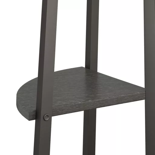 4 szintes fekete sarokpolc 45,5 x 31,5 x 150 cm