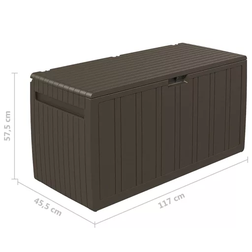 Barna párnatároló láda 117 x 45,5 x 57,5 cm 270 L