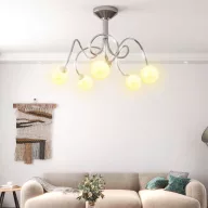  Mennyezeti lámpa kerek üvegburákkal 5 db G9 LED-lámpához