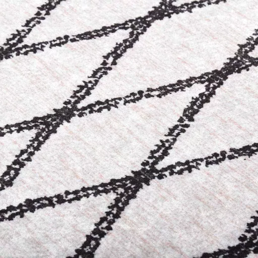 Fekete és fehér mosható szőnyeg 120 x 180 cm