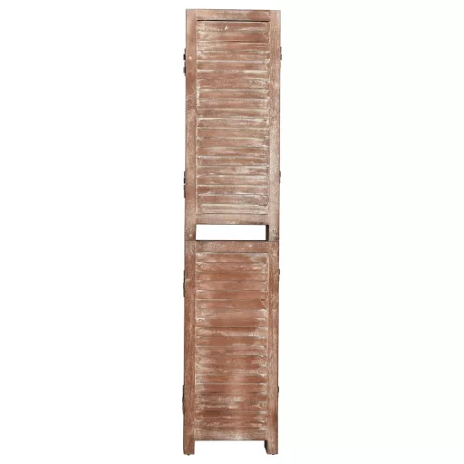 6 paneles barna tömör császárfa paraván 210 x 165 cm